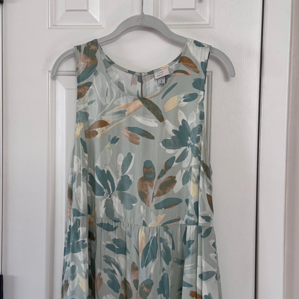 A New Day Womens Green Floral Maxi Dress Size M Medium New with Tags - Picture 4 of 11